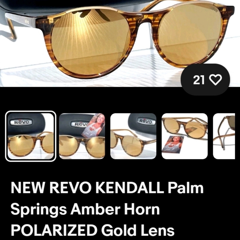 Revo Tortoiseshell Sunglasses with Brown Mirrored Lenses Polarized - Picture 3 of 7